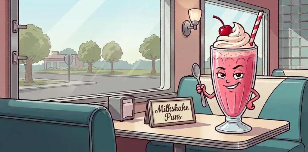 Strawberry milkshake with cherry