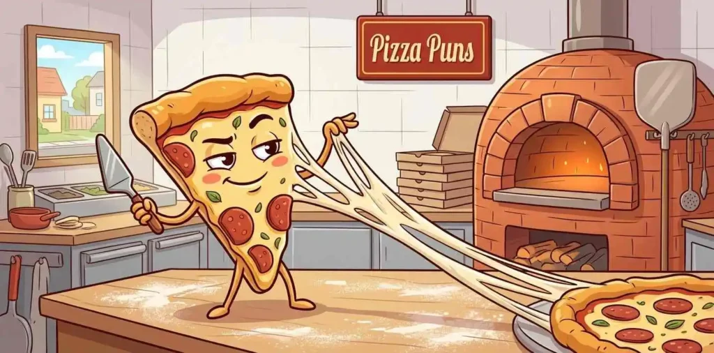 Pizza slice in pizzeria